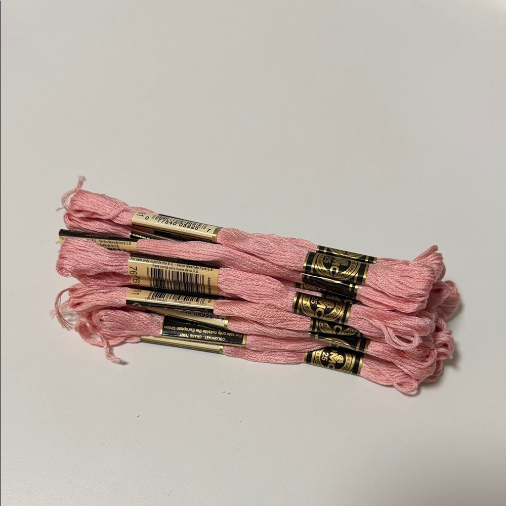18 DMC (color 761) Pink Embroidery Floss